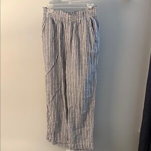 Briggs New York Gray Striped Wide Leg Pants